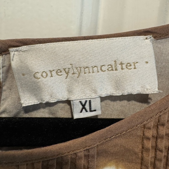 Anthropologie Corey Lynn Calter Brown Tie-Dye Dress Size 1X - Picture 7 of 10